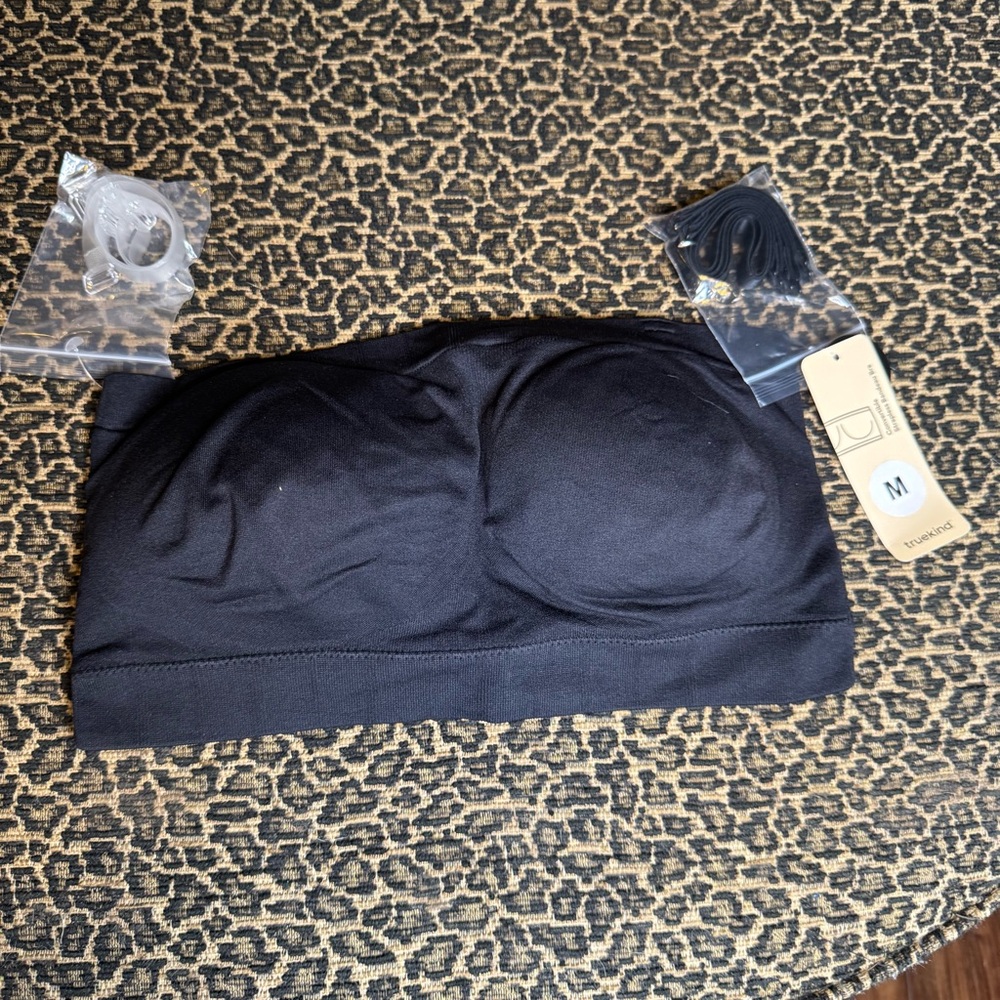 Truekind Strapless Bandeau Bra In Black NWT